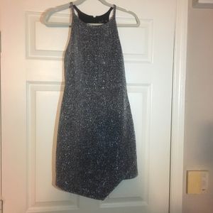 Express sparkly asymmetrical dress